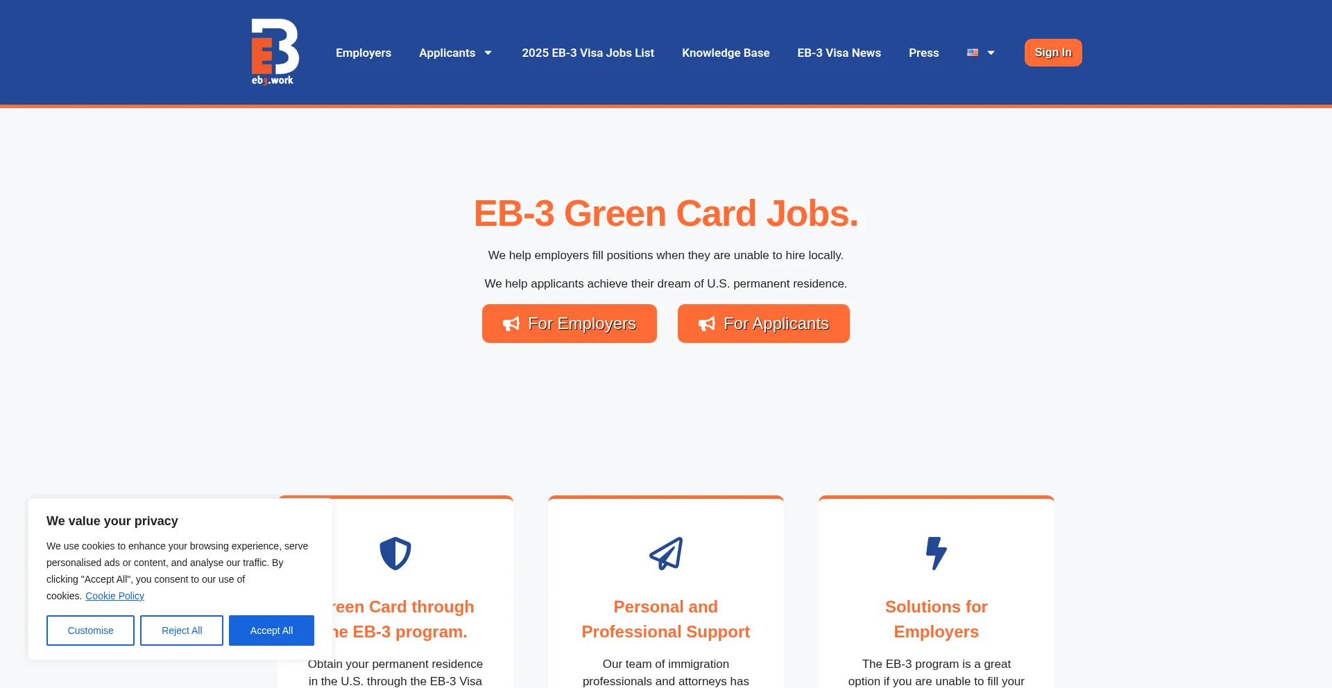 ¿És Seguro y Confiable Eb3.work?