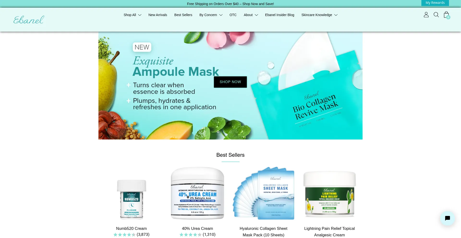 Website screenshot of Ebanel.com