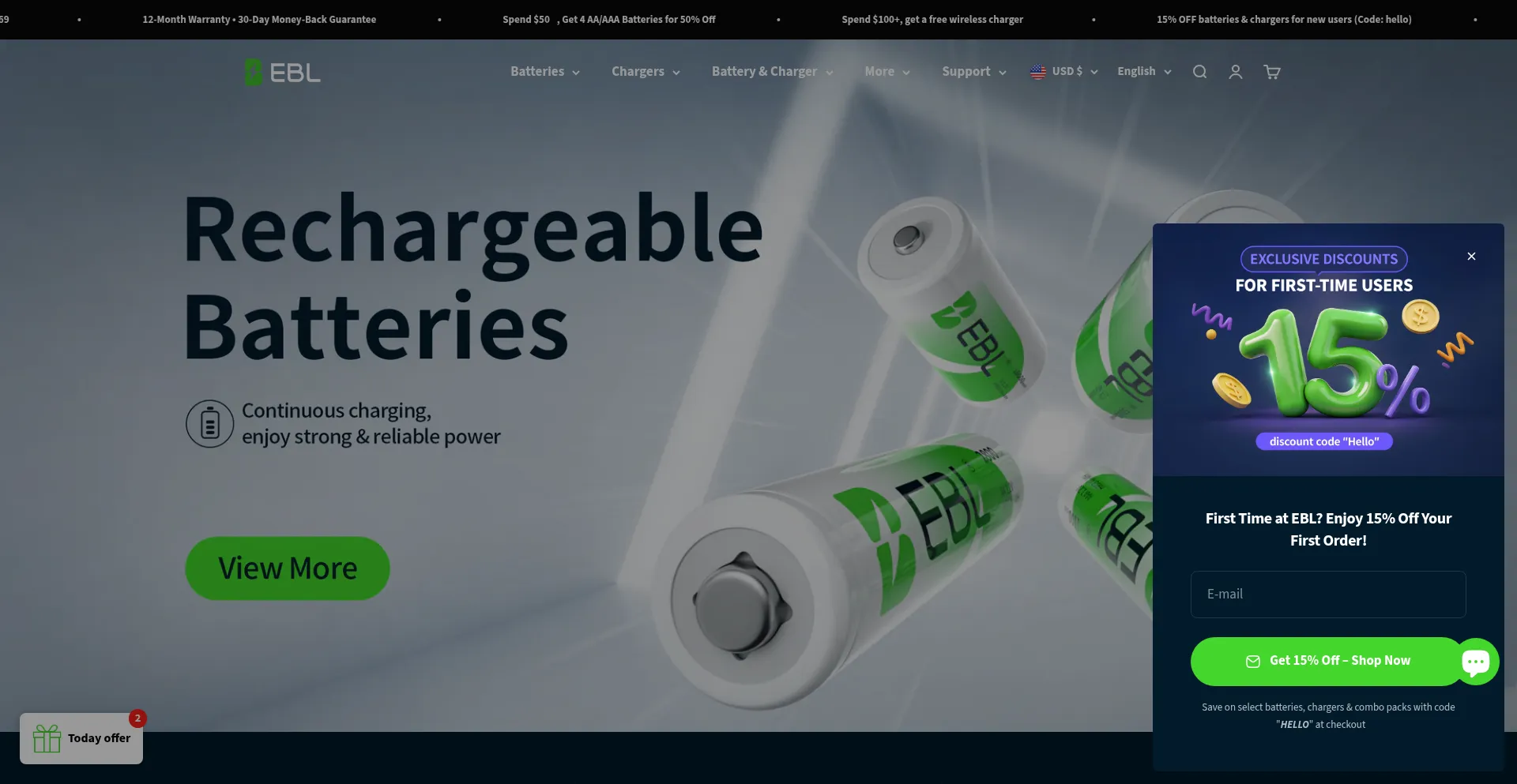 Website screenshot of Eblofficial.com