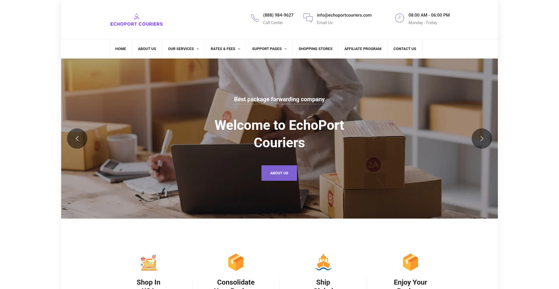 ¿És Seguro y Confiable Echoportcouriers.com?