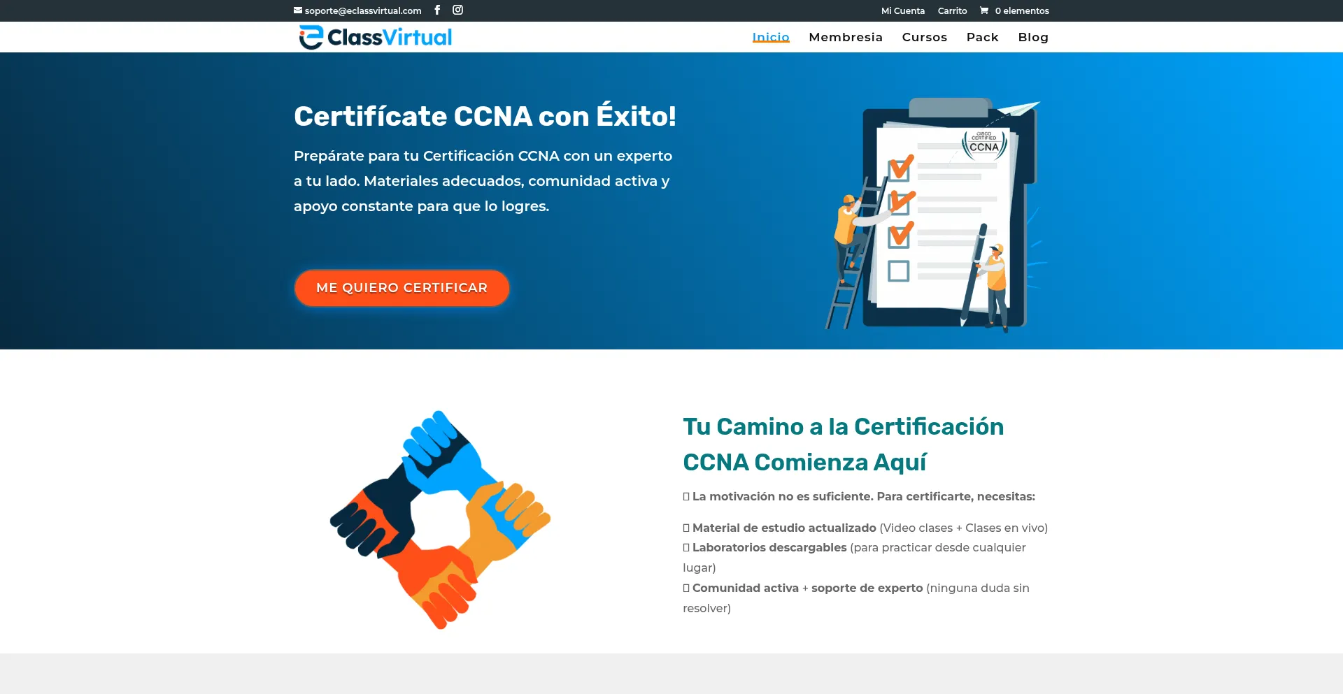 Website screenshot of Eclassvirtual.com