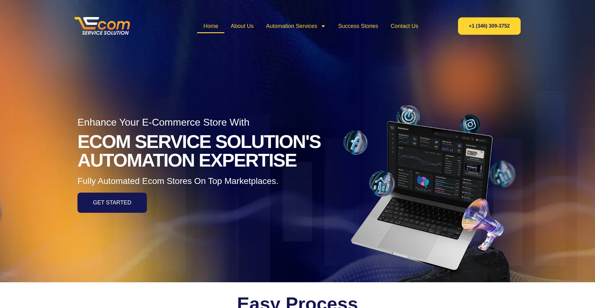 Website screenshot of Ecomservicesolution.com