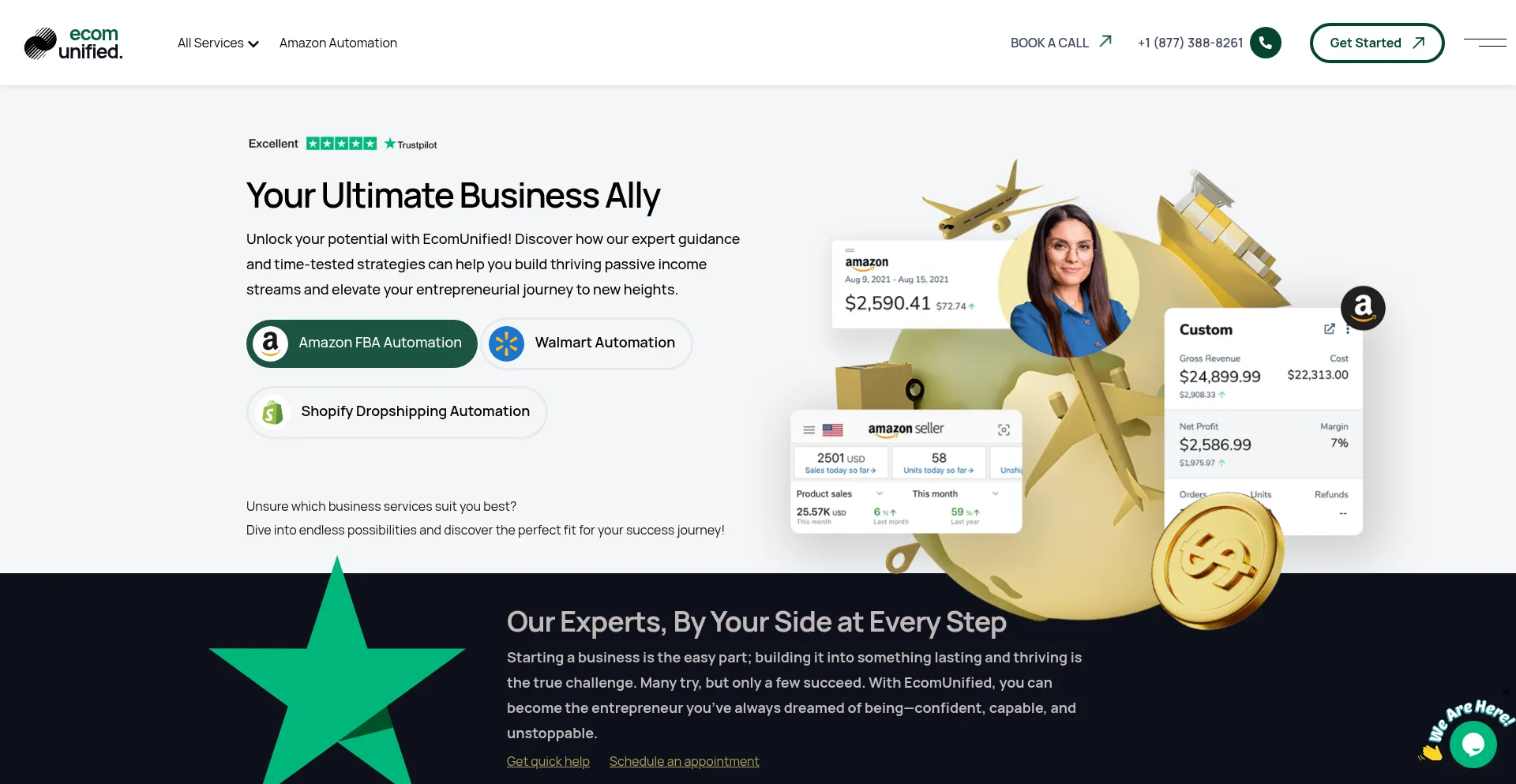 Website screenshot of Ecomunified.com