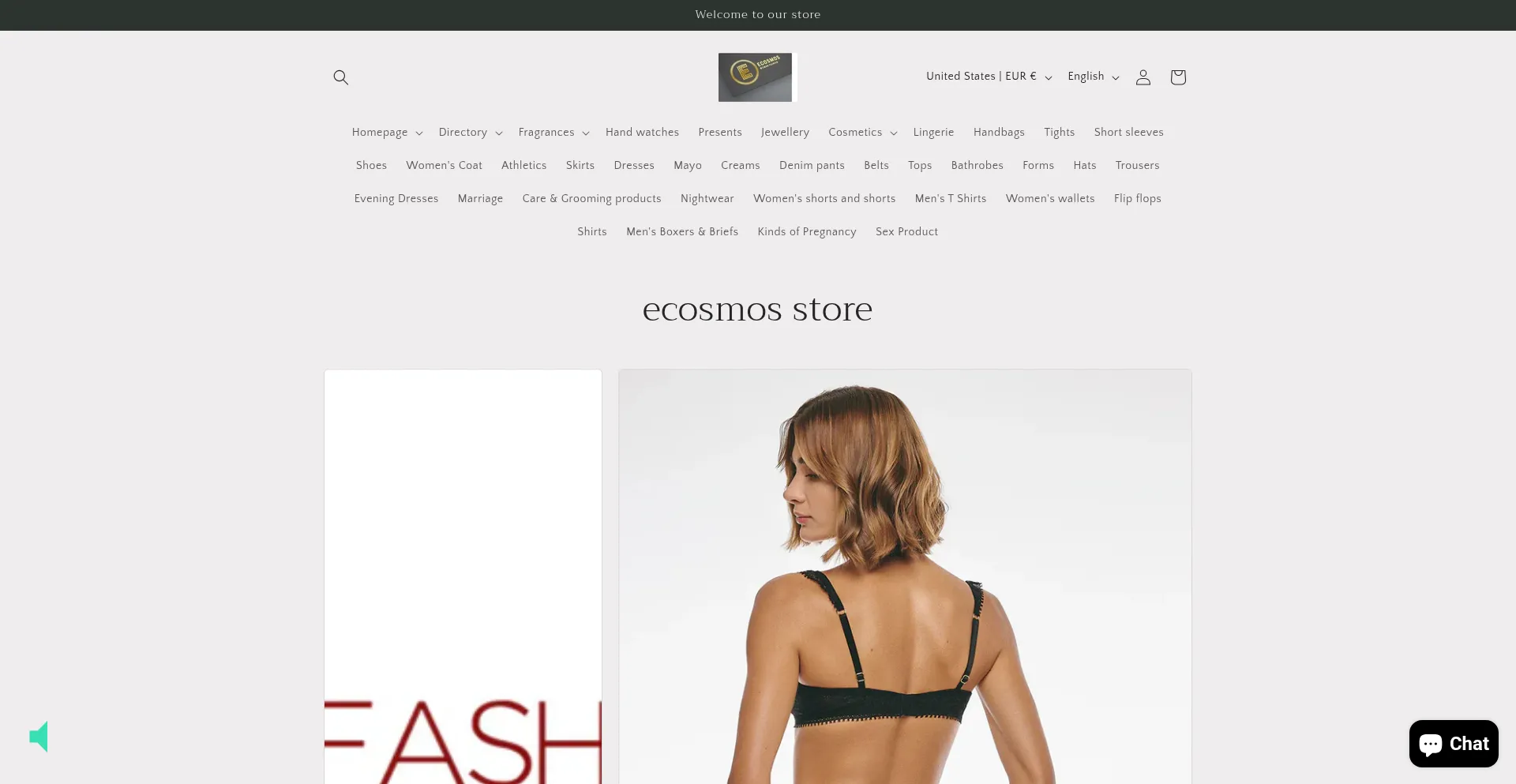 Website screenshot of Ecosmos.store