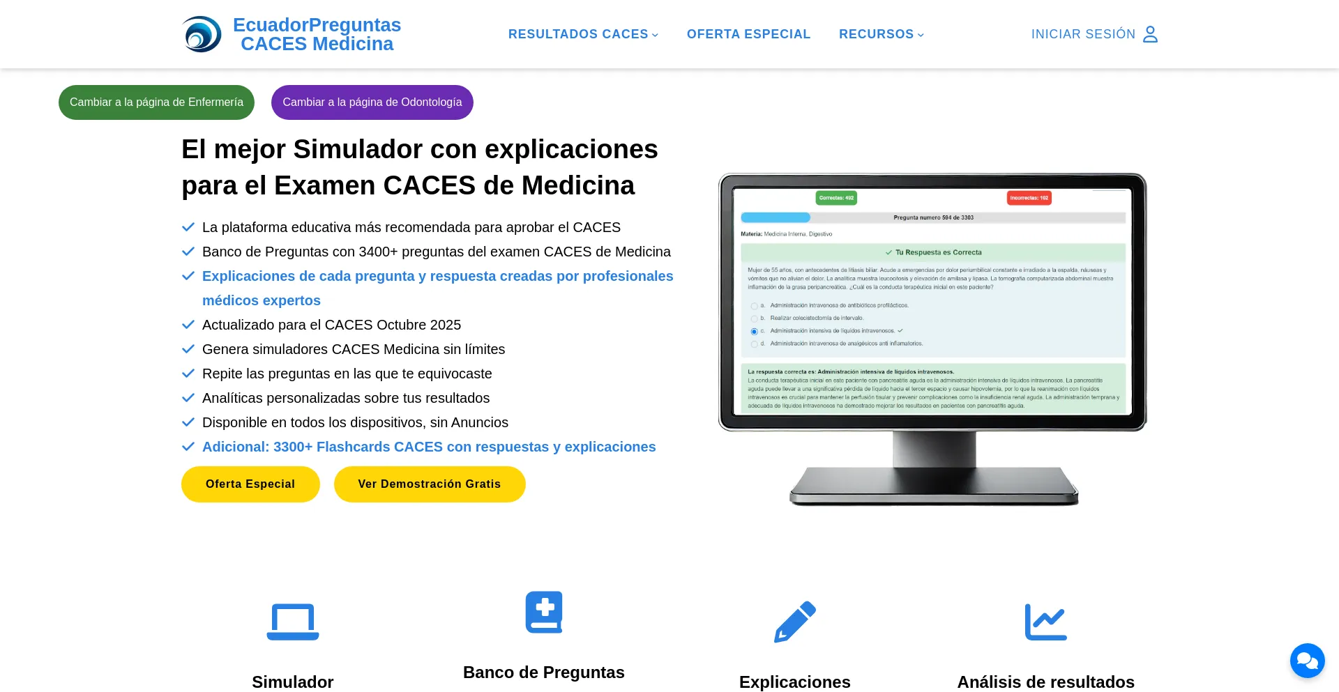 Website screenshot of Ecuadorpreguntas.com