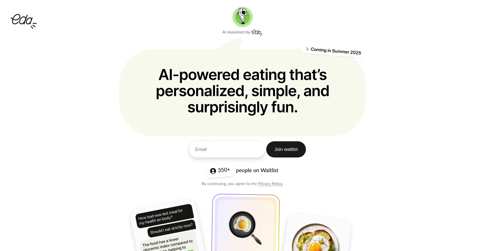 Website screenshot of Eda.so