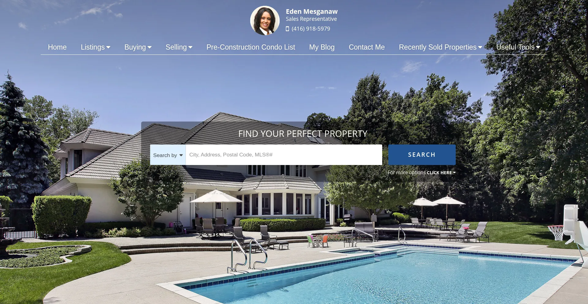 Website screenshot of Eden4realestate.com