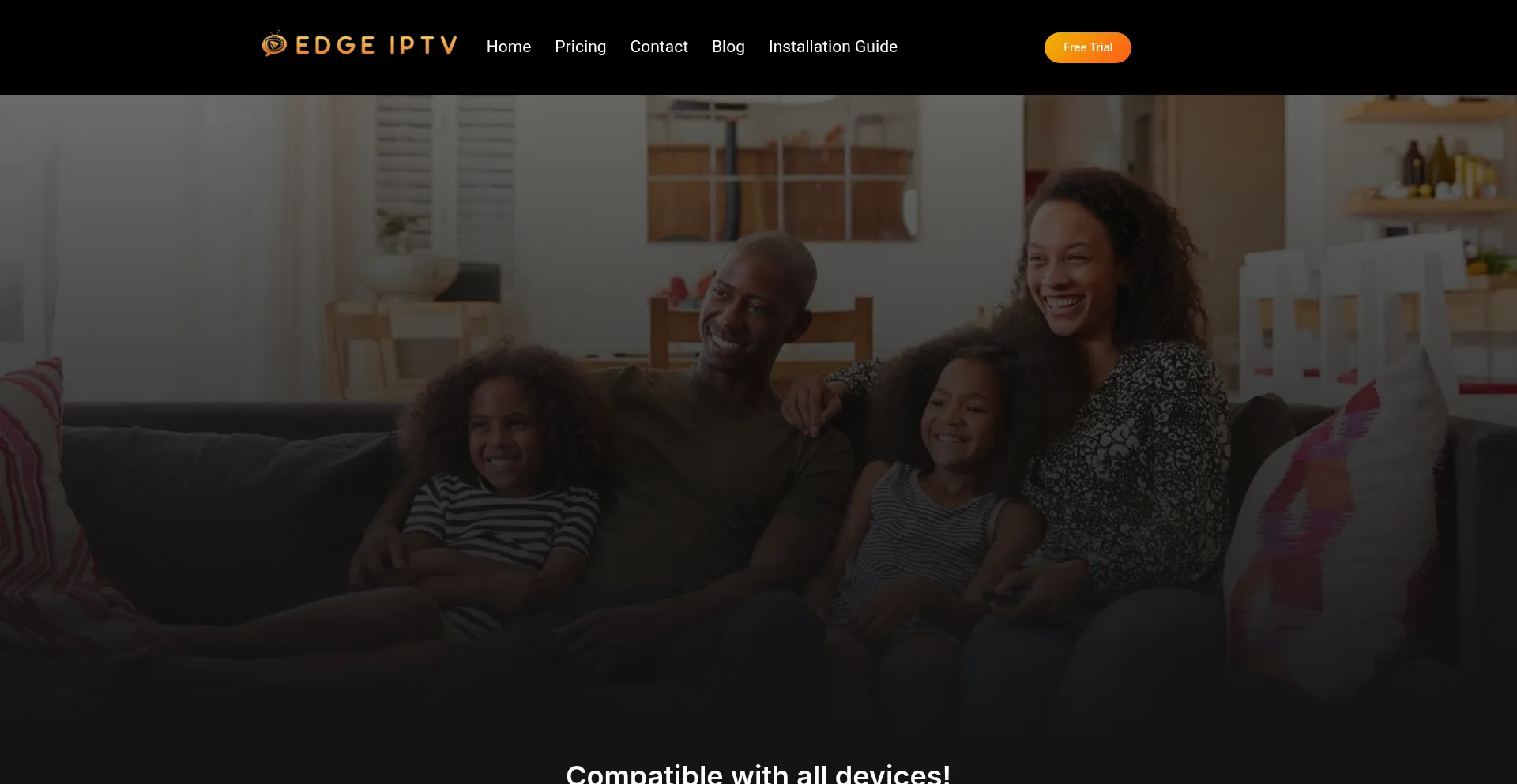 Website screenshot of Edgetv-iptv.com