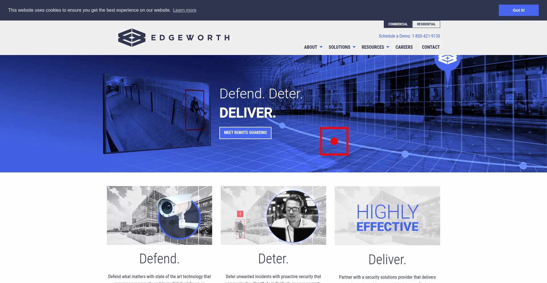 Website screenshot of Edgeworthsecurity.com