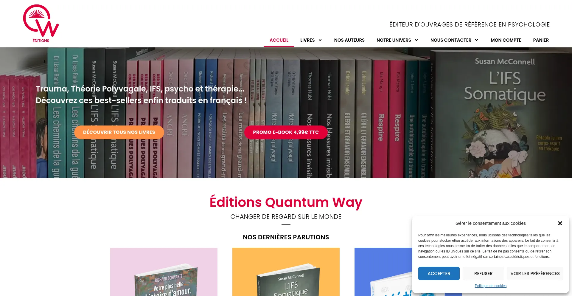 Website screenshot of Editions-quantum-way.com