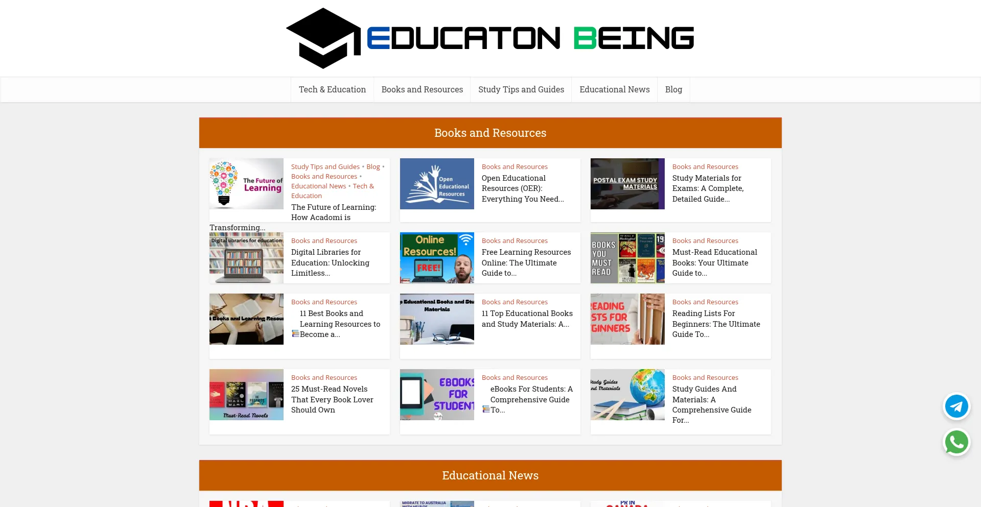 Educationbeing.com Screenshot