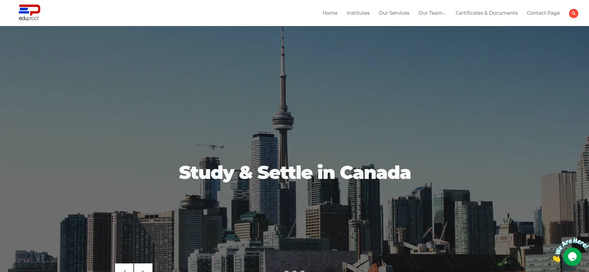 Website screenshot of Eduproof.io