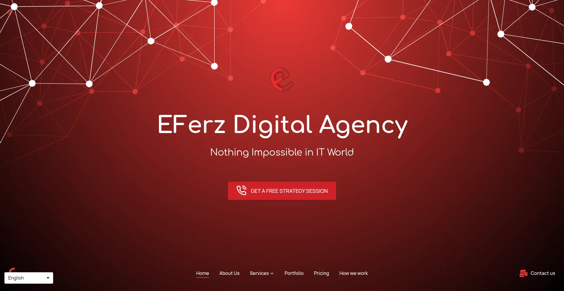 Website screenshot of Eferz.com