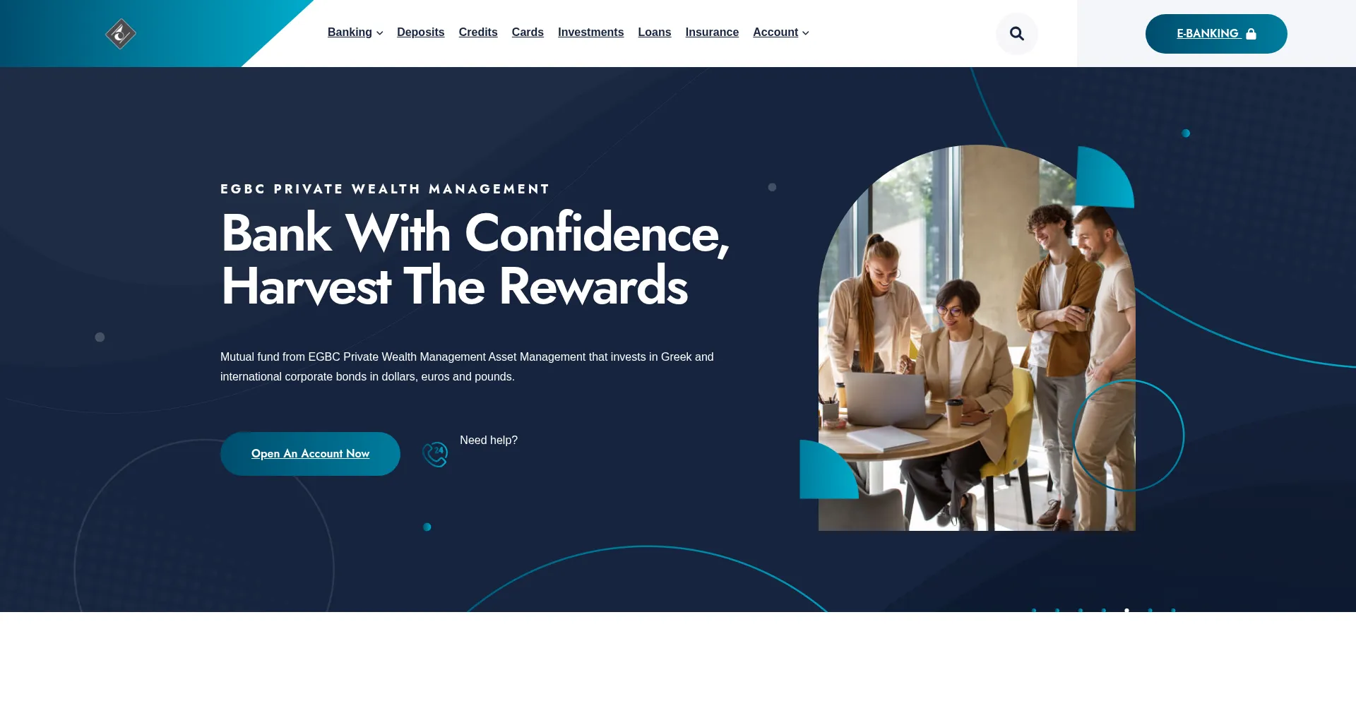 Website screenshot of Egbcprivatewealthmanagement.com