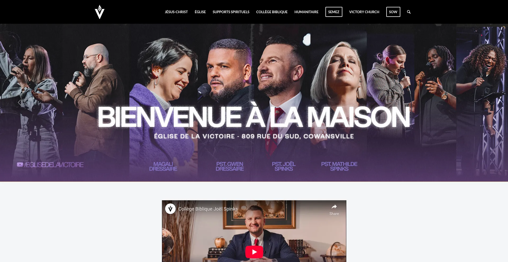 Website screenshot of Eglisedelavictoire.com