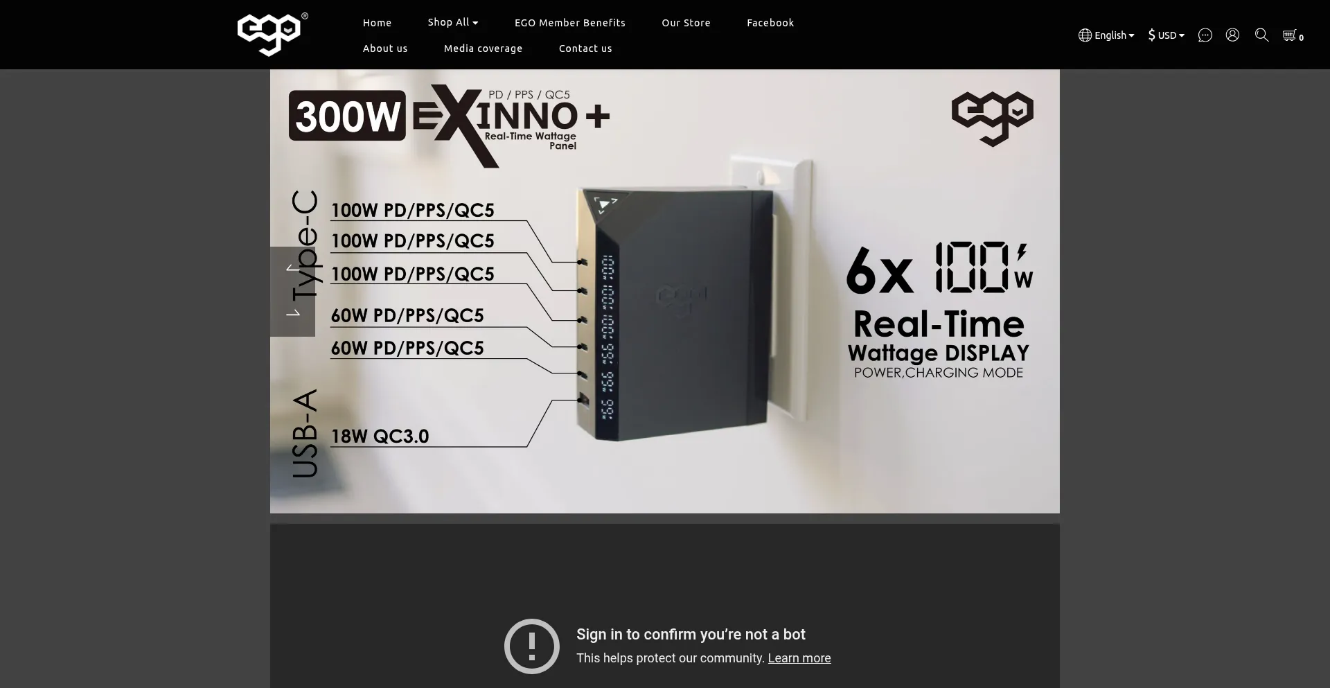 Website screenshot of Egoshop.co