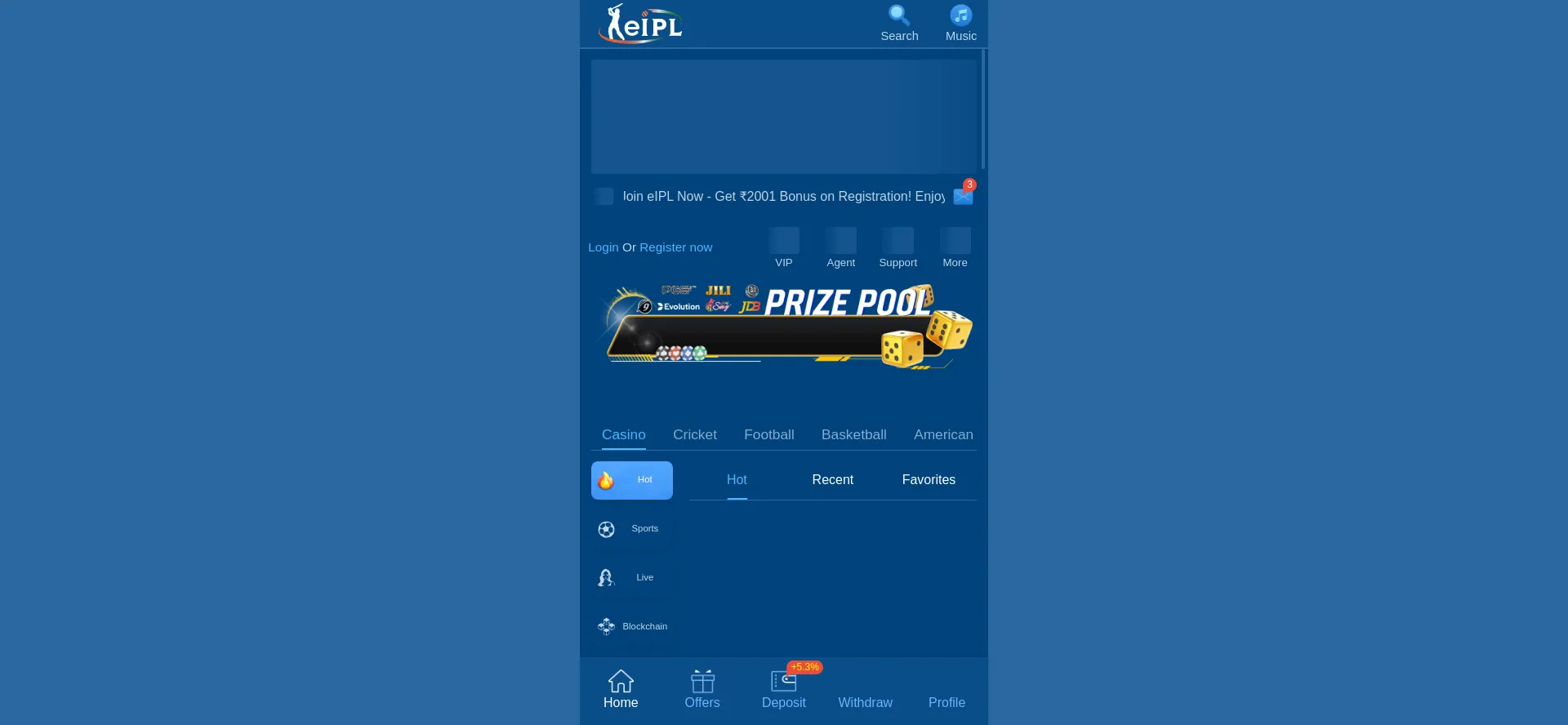 Website screenshot of Eiplbet.com