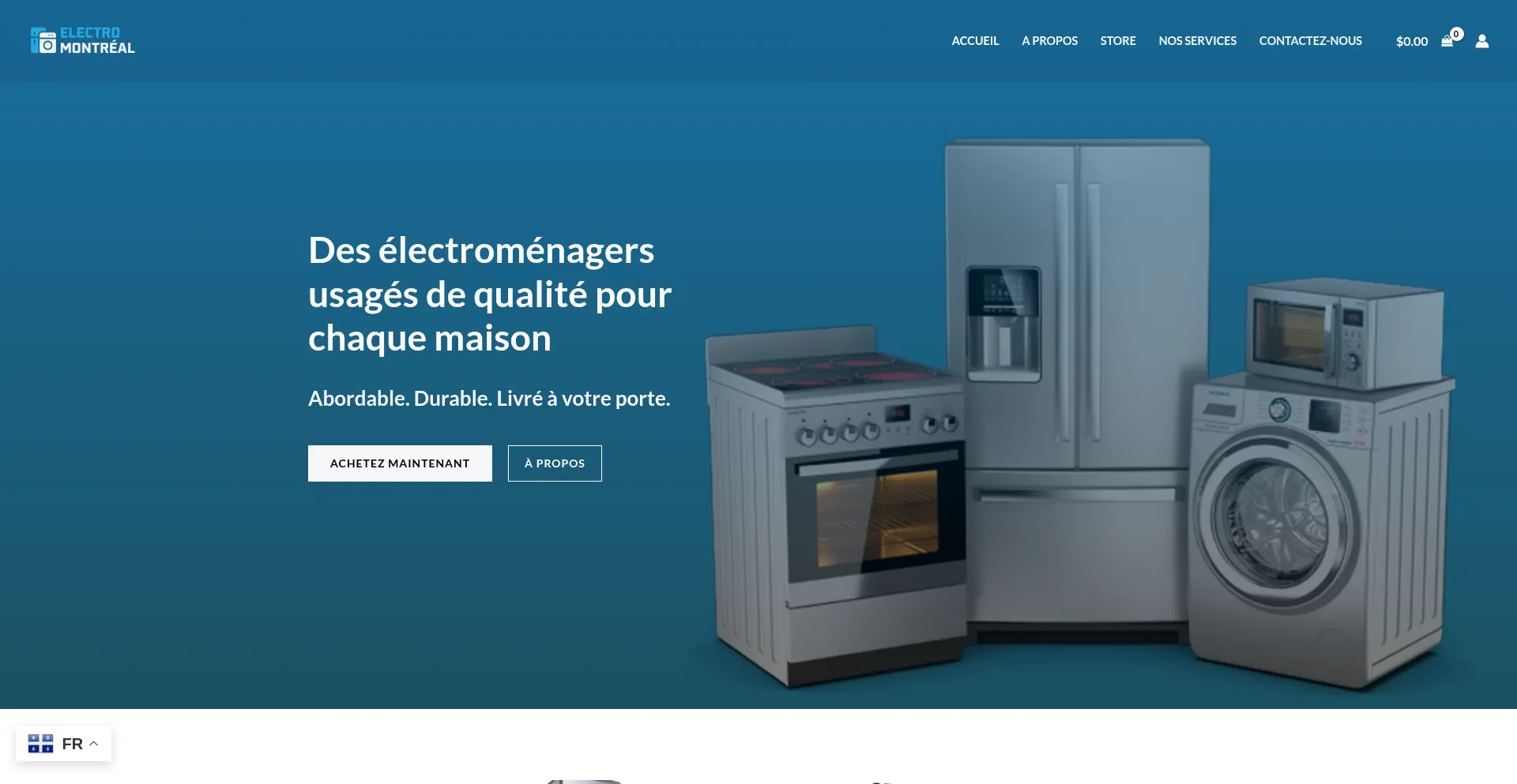 Website screenshot of Electromontreal.com