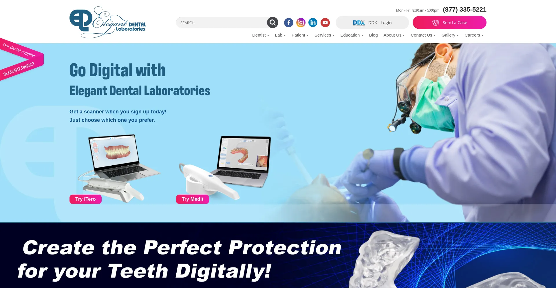Website screenshot of Elegantlab.com