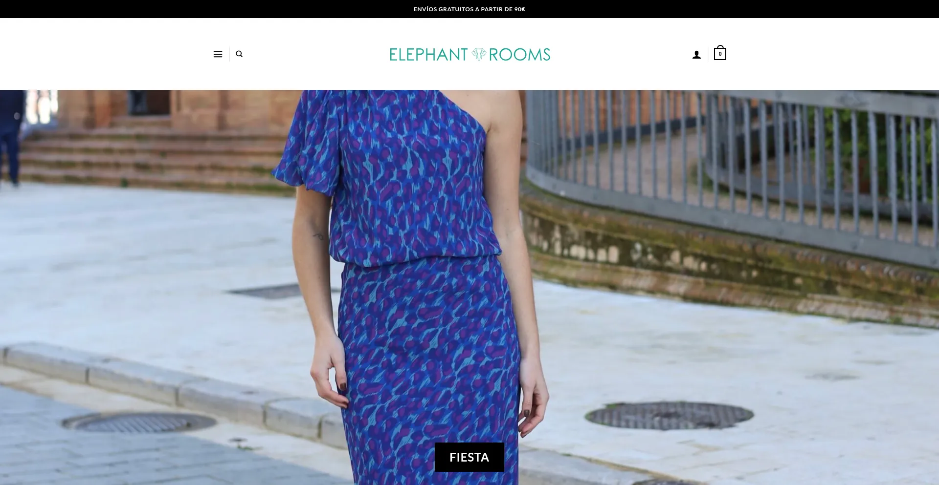 Website screenshot of Elephantrooms.es