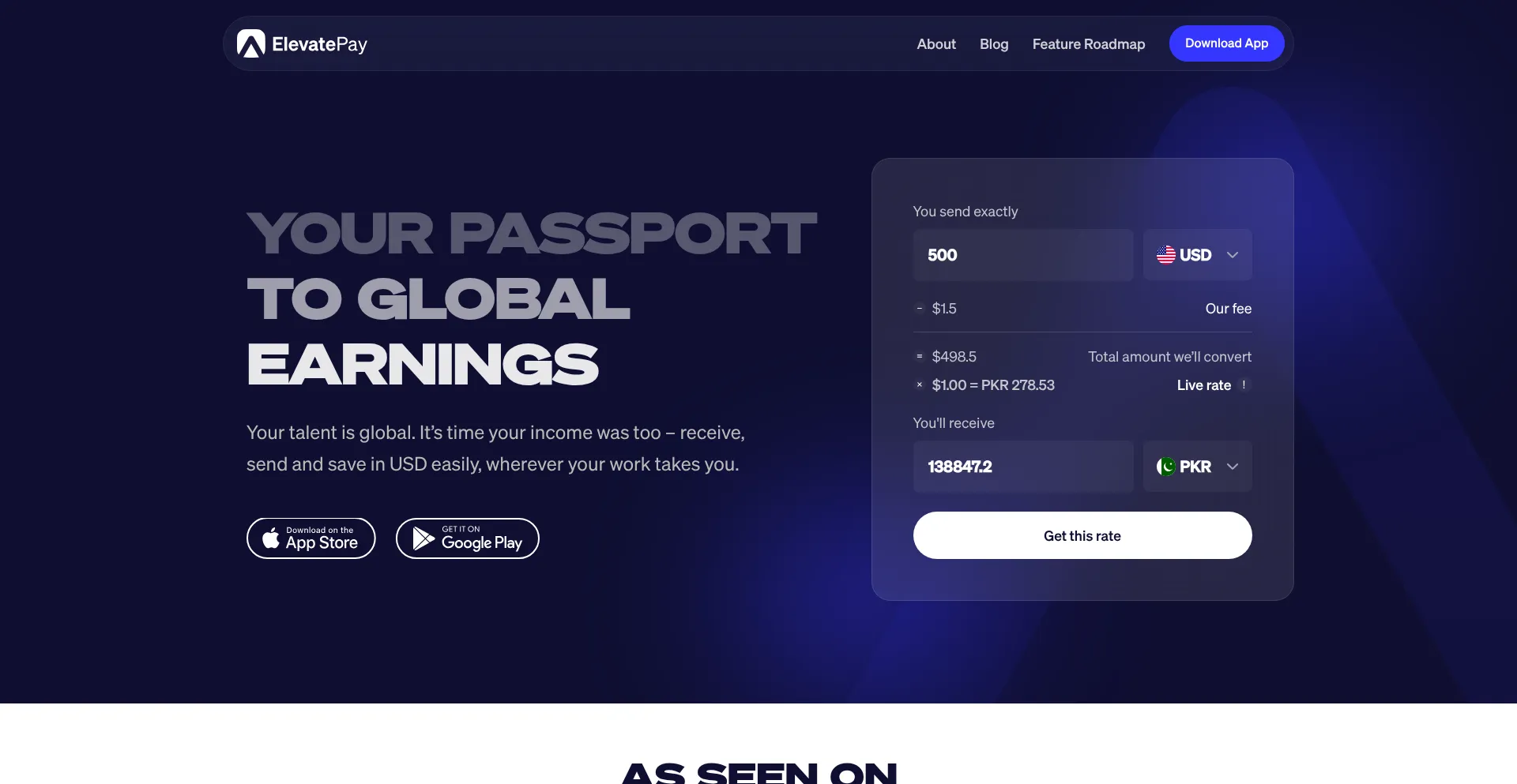 Elevatepay.co Screenshot