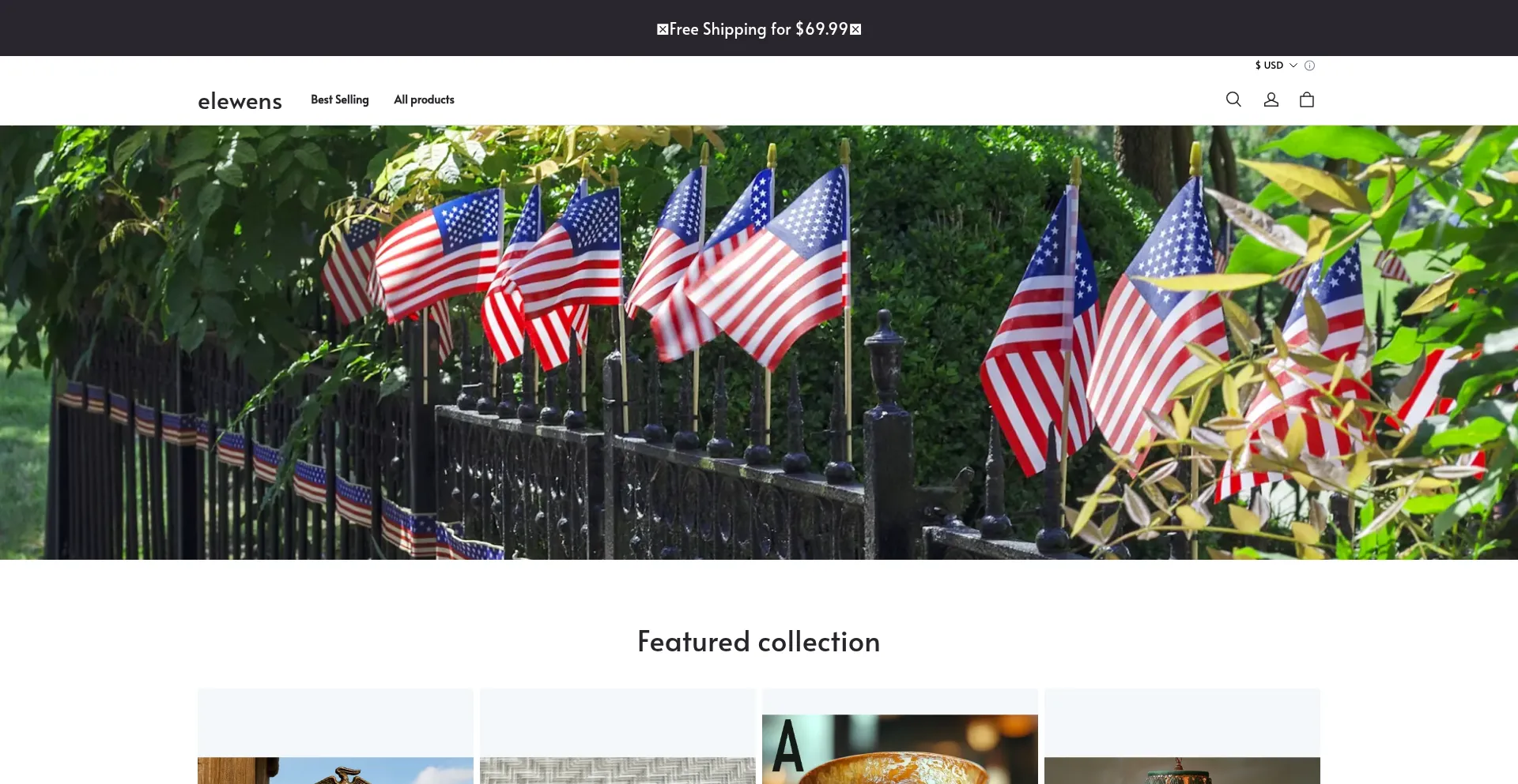 Website screenshot of Elewens.com