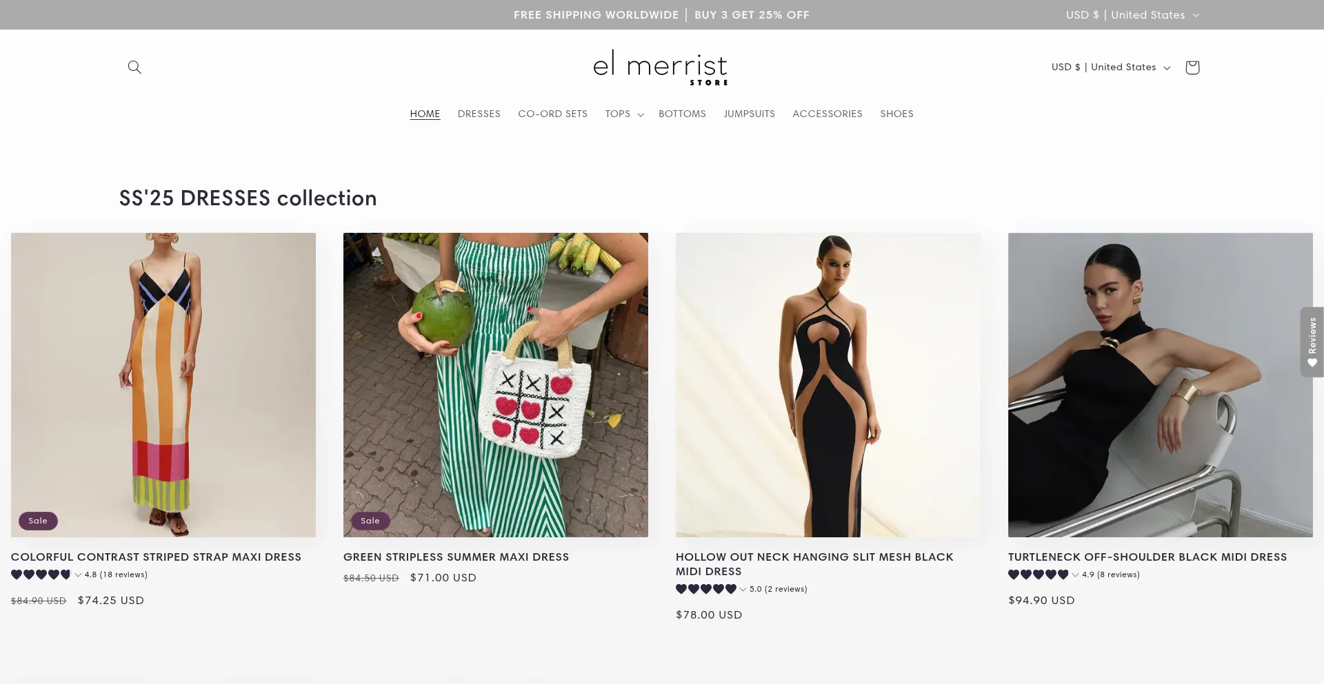 Website screenshot of Elmerrist.com