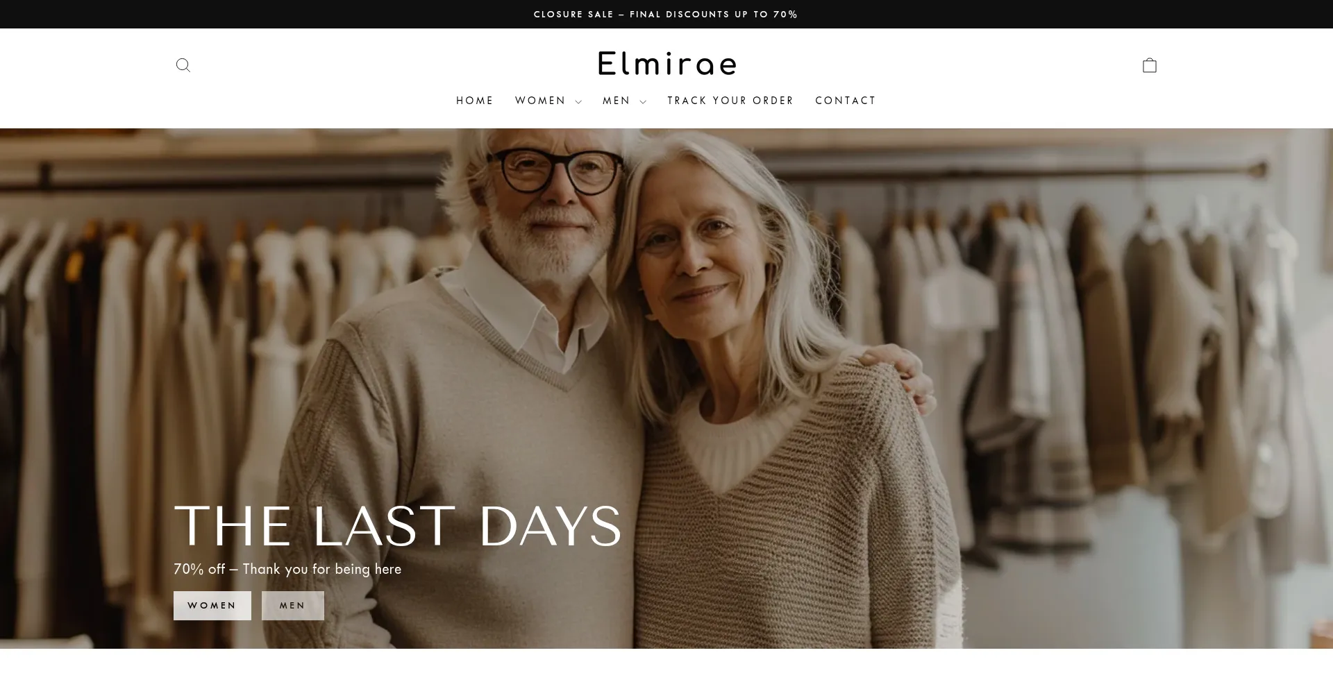 Website screenshot of Elmirae.co.nz