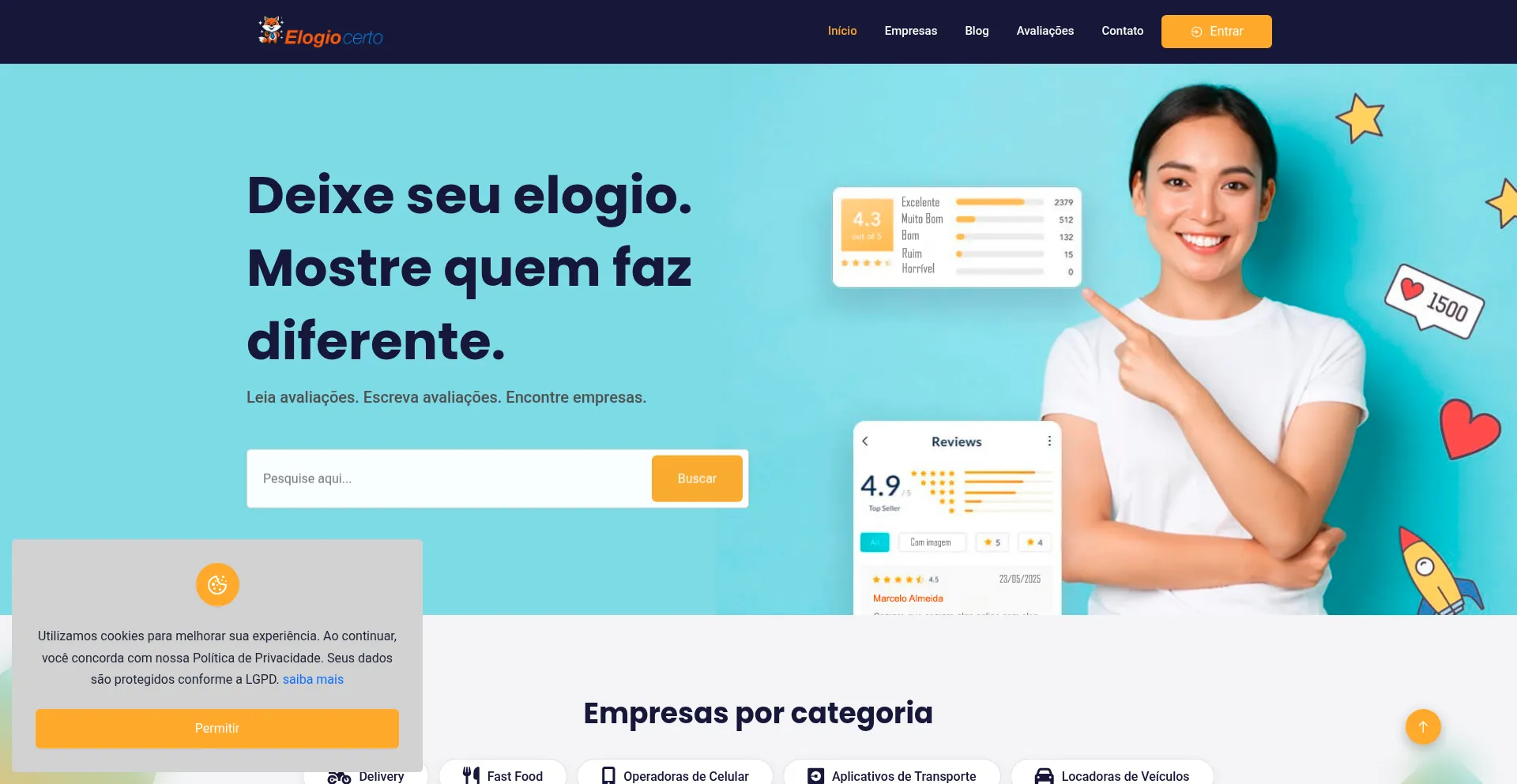 Website screenshot of Elogiocerto.com