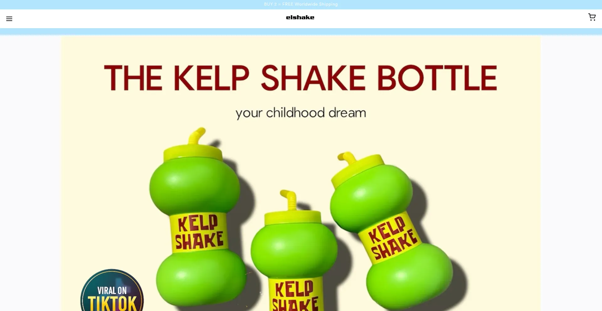 Website screenshot of Elshake.com