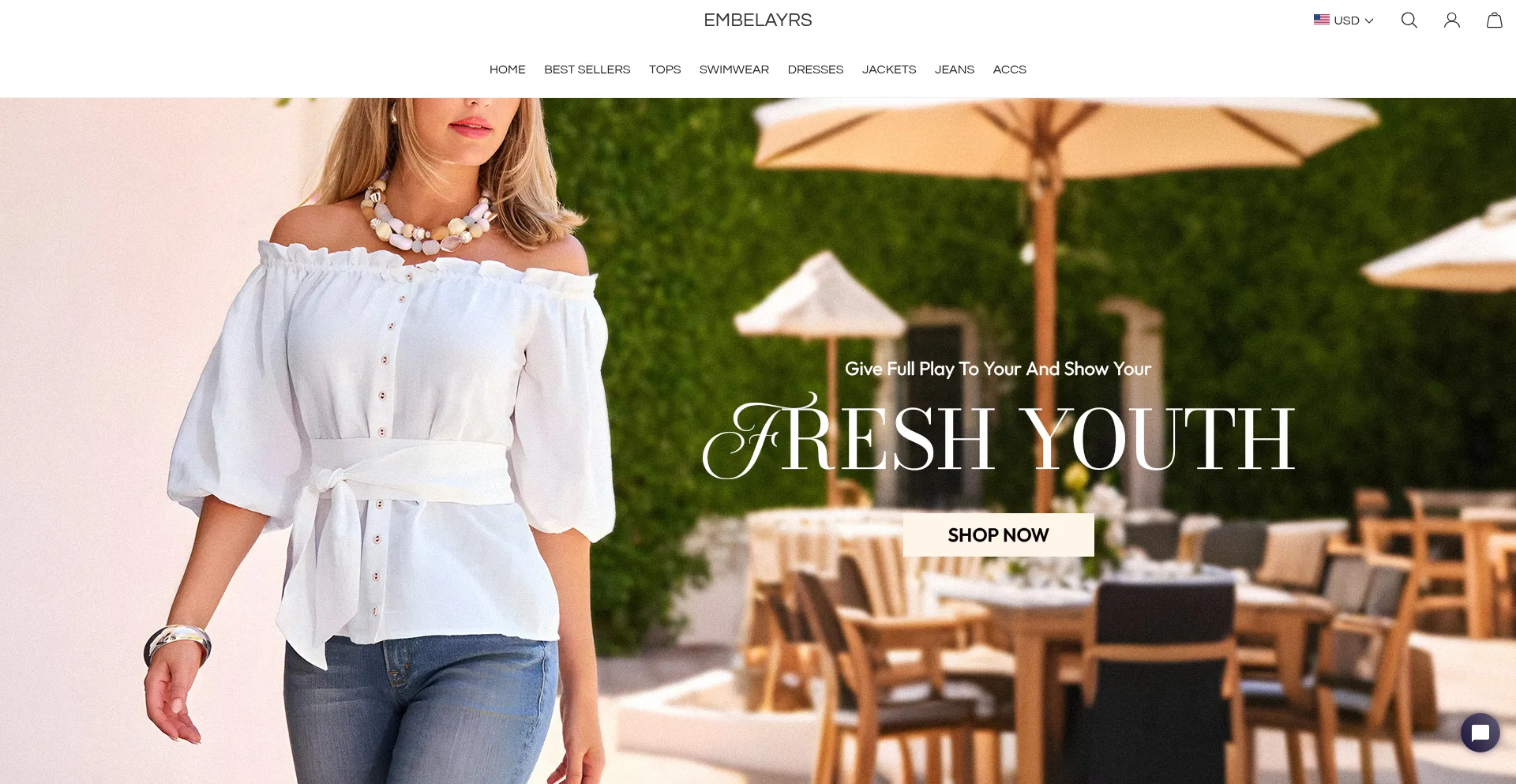 Website screenshot of Embelayrs.com