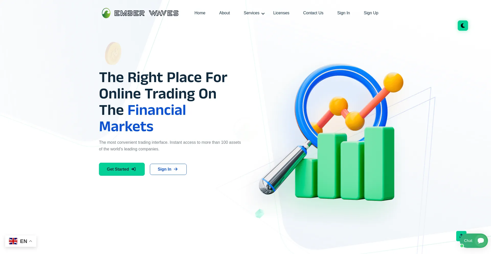 Website screenshot of Emberwavesinc.com