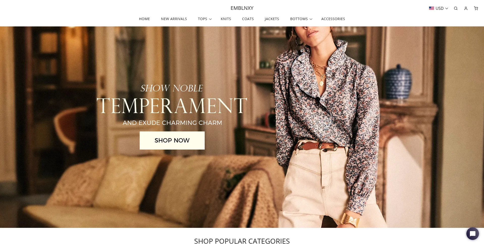 Website screenshot of Emblnxy.com