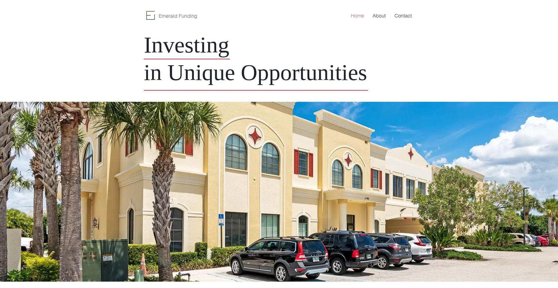 Website screenshot of Emeraldfundinggroup.com