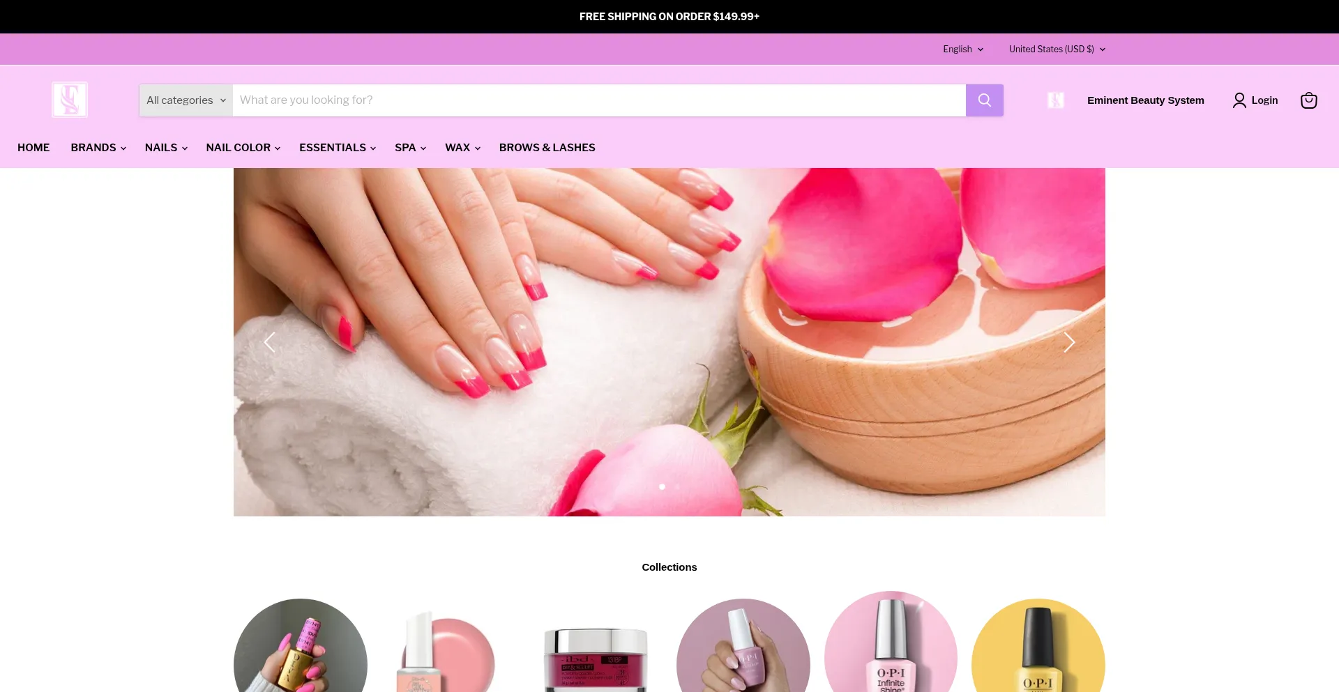 Website screenshot of Eminentbeautysystem.com