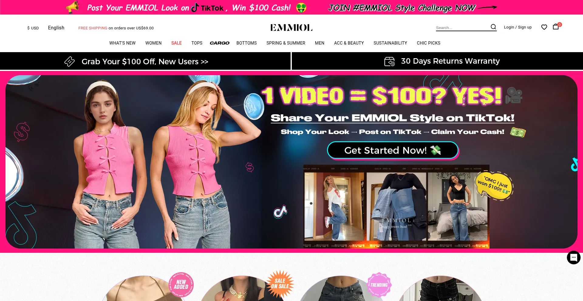Website screenshot of Emmiol.com