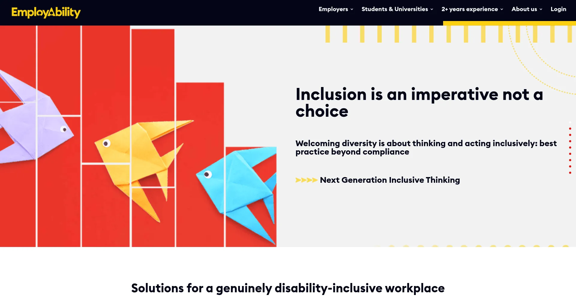 Website screenshot of Employ-ability.org.uk