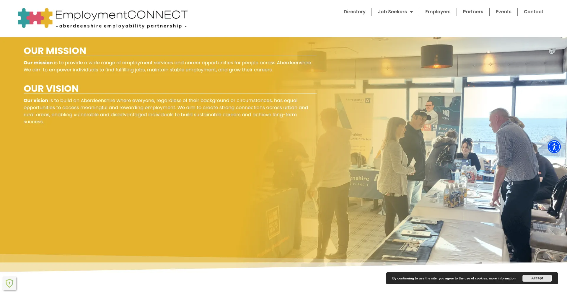 Website screenshot of Employmentconnect.org.uk