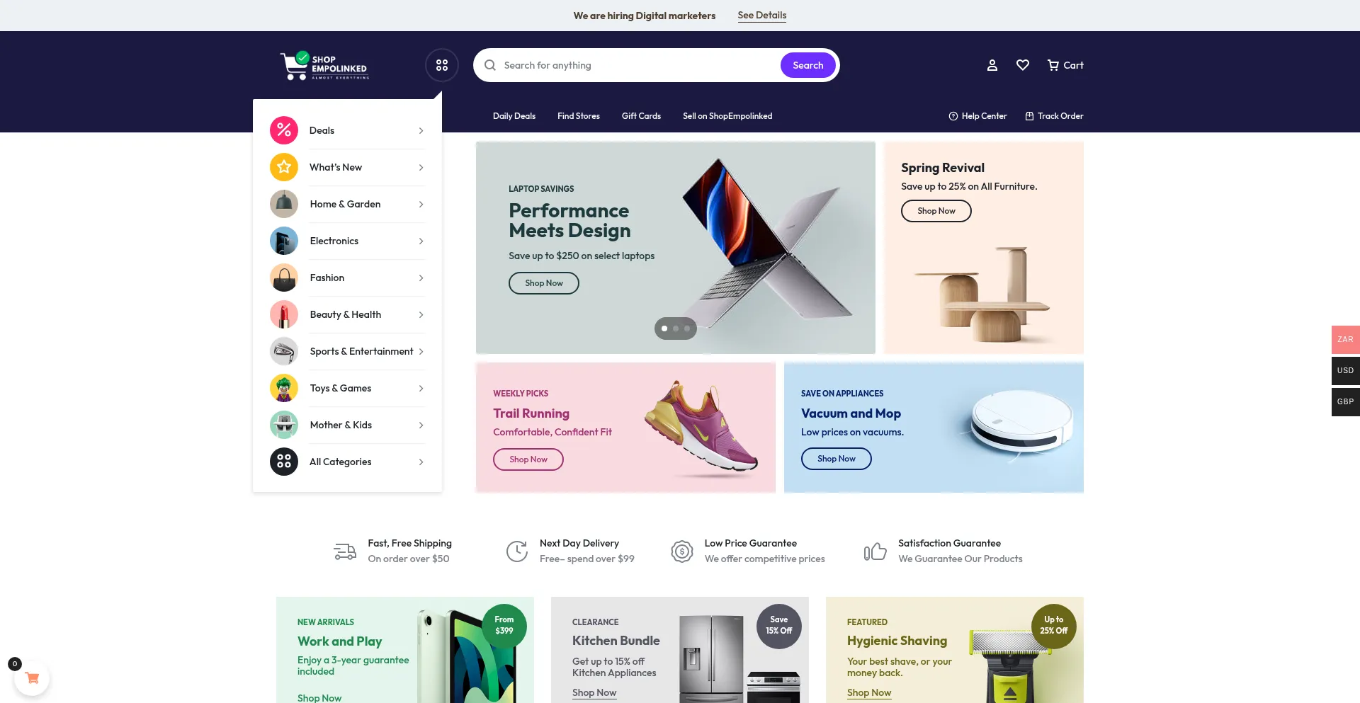 Website screenshot of Empolinked.co.za
