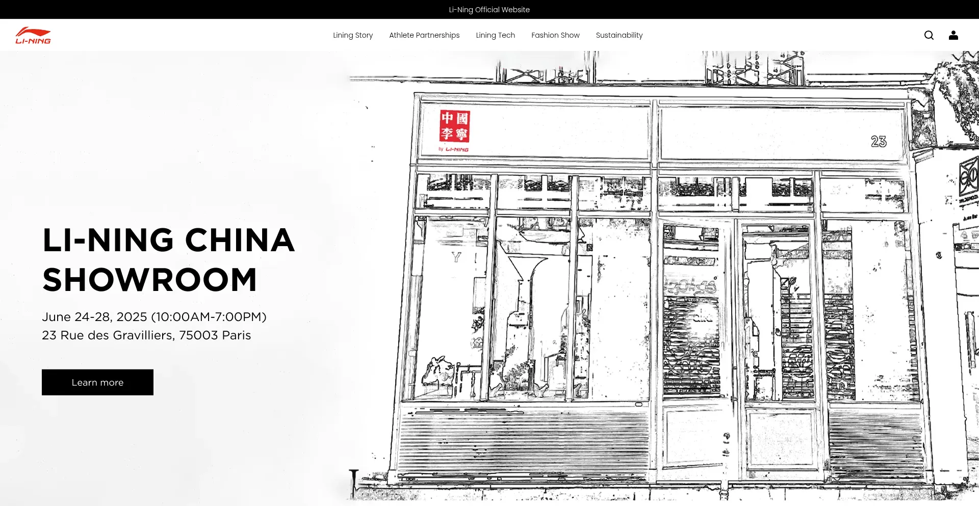 Website screenshot of En.lining.com
