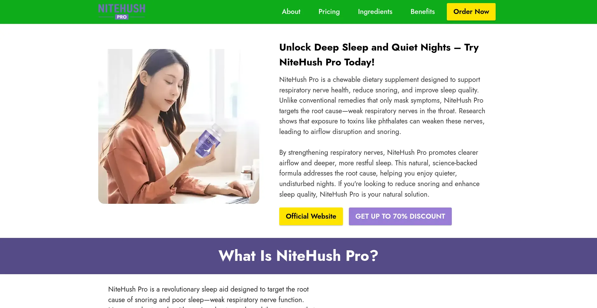 Website screenshot of En-nitehushpro-us.us