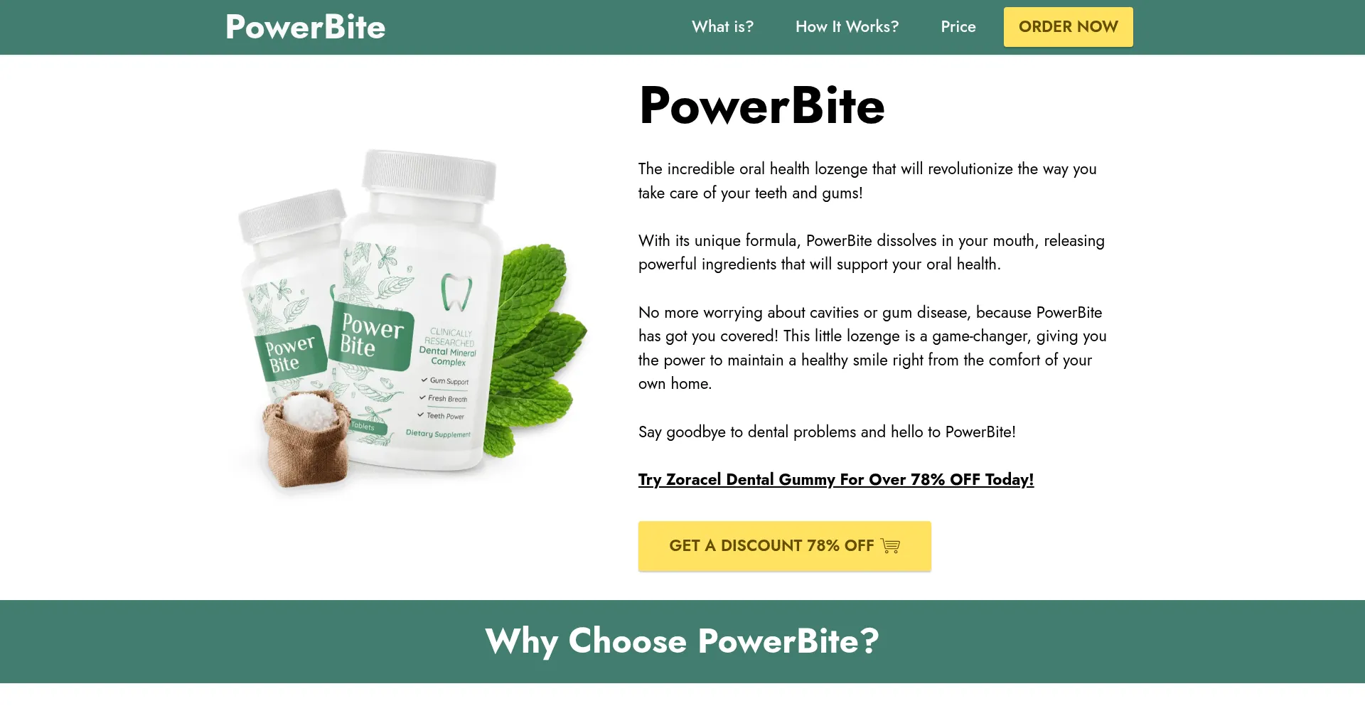 Website screenshot of En-powerbites.com