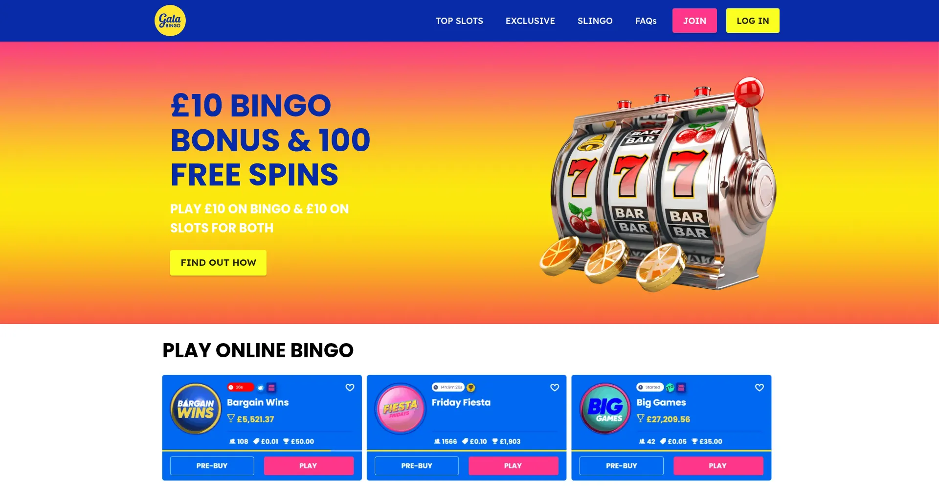 Website screenshot of En-uk-galabingo.com