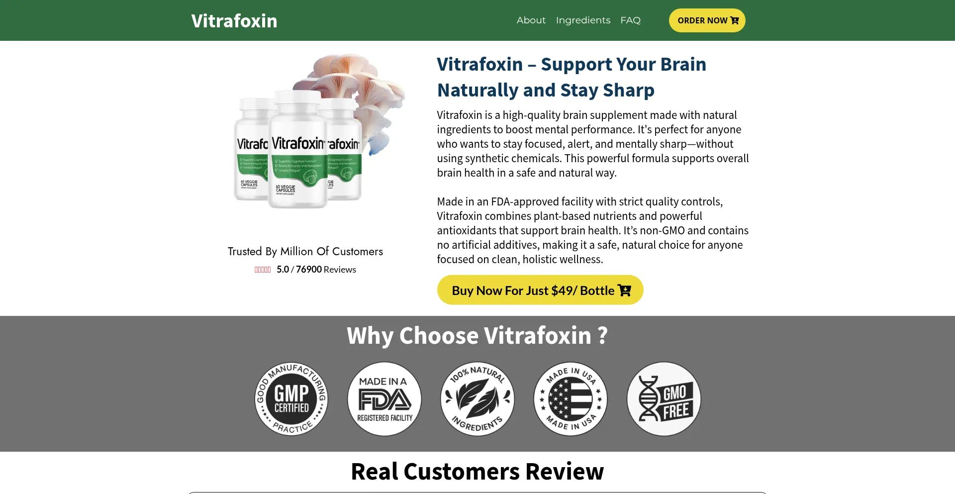 Website screenshot of En-us-en--vitrafoxin.com