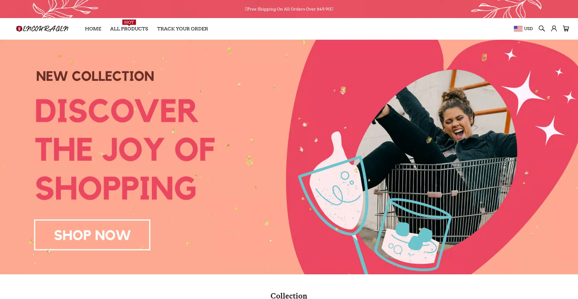 Website screenshot of Encouragen.com