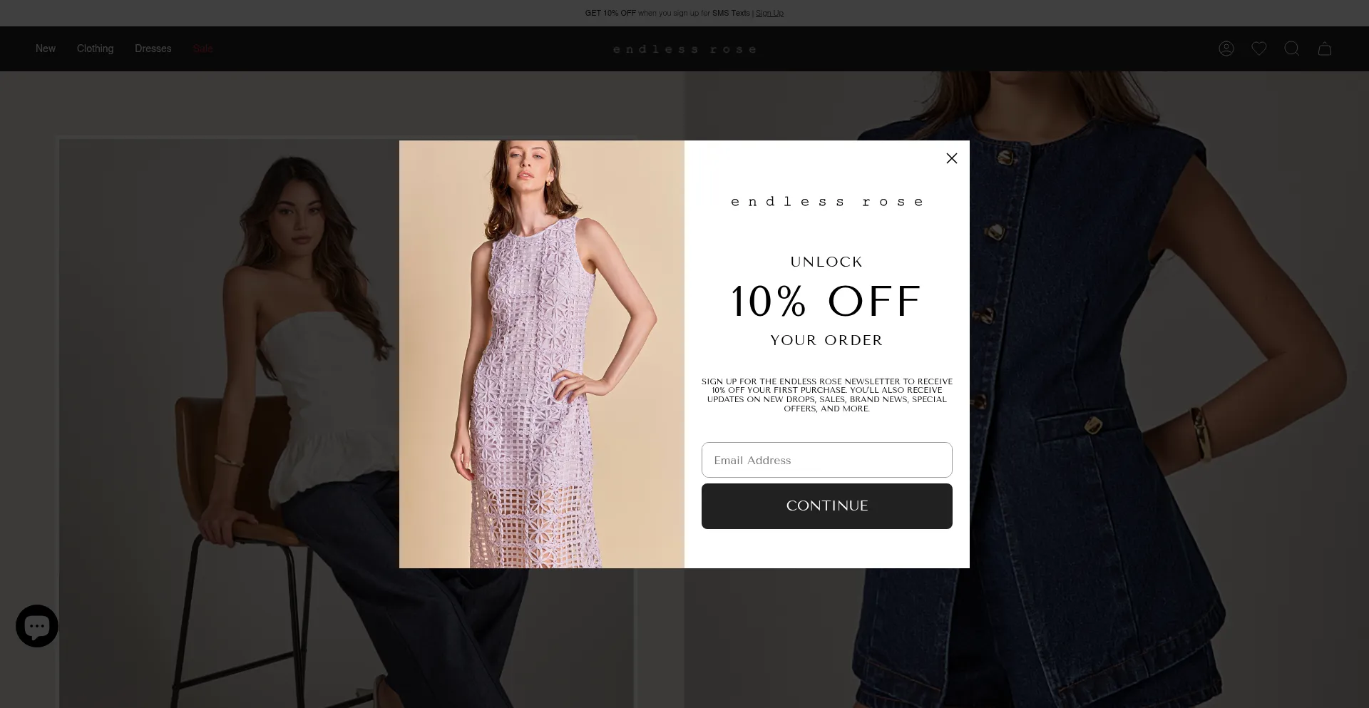 Website screenshot of Endlessrose.com