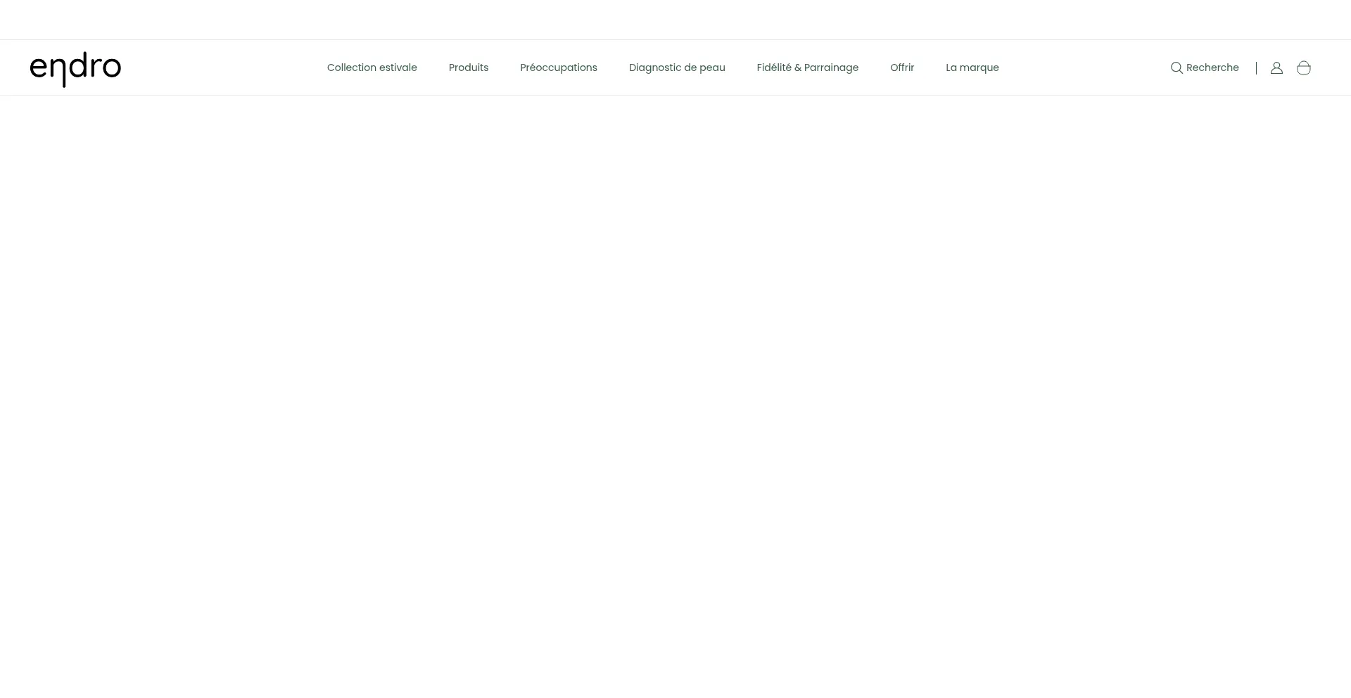Website screenshot of Endro-cosmetiques.com