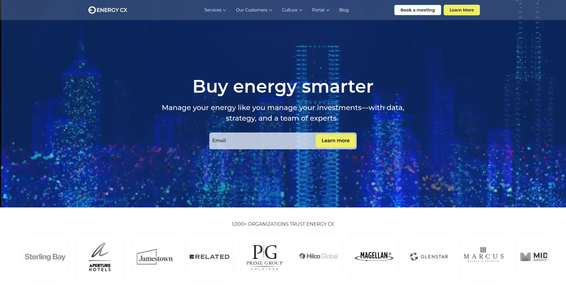 Website screenshot of Energycx.com