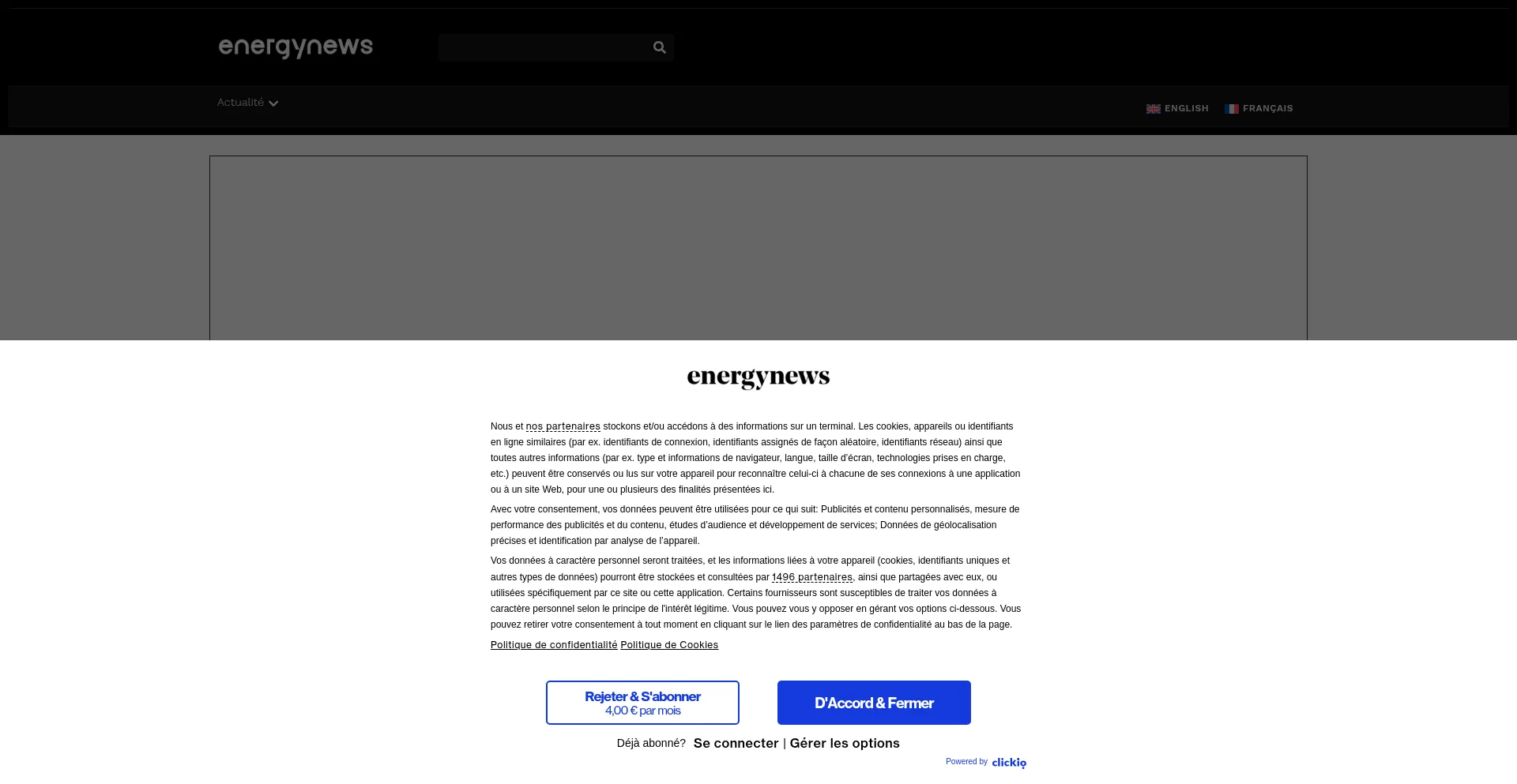 Website screenshot of Energynews.pro