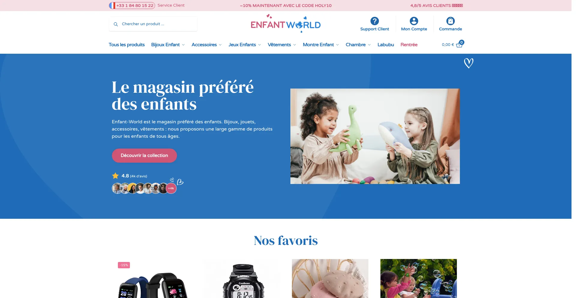 Website screenshot of Enfant-world.com